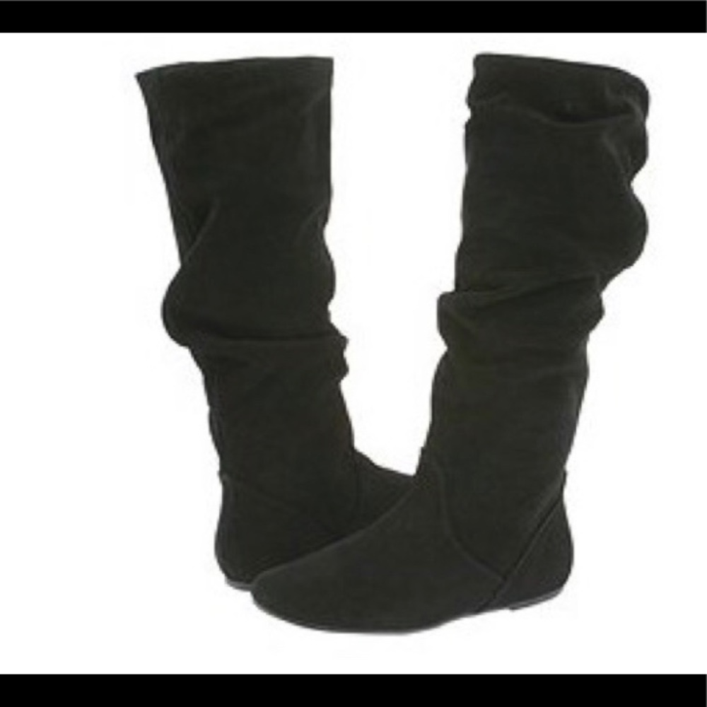 Steve Madden Black Suede Slouchy Boot